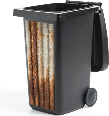 Produktbild von MuchoWow® Mülltonnenaufkleber Rost - Wellblech 44x98 cm - Containeraufkleber - Aufkleber - Mülltonnen-Aufkleber