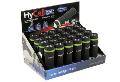 Zdjęcie produktu dla Latarka LED "HyCell Zoom-Flashlight" w 24-częściowym wyświetlaczu
