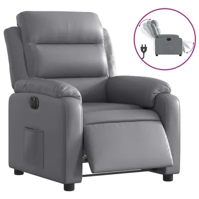 Produktbild von vidaXL Relaxsessel Elektrisch Grau Kunstleder