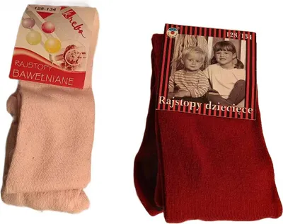 Produktbild von Kinderstrumpfhose 2 Stück Rosa und Rot Größe 128-134 cm