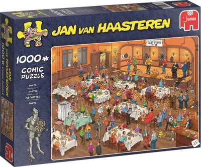 Produktbild von Jumbo 19076 Jan van Haasteren - Das Dart-Turnier 1000 Teile Puzzle