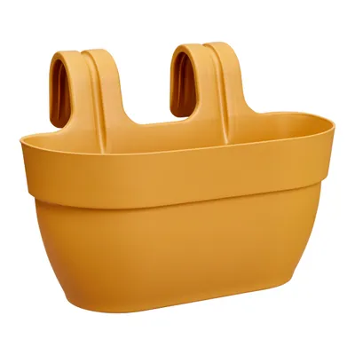 Produktbild von elho® Vibia campana easy Pflanzgefäß M Honiggelb zum Einhängen - Kunststoff
