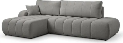 Produktbild von DOMO-HOME Ecksofa mit Schlaffunktion BALOO – Modernes Design | Hohe Funktionalität | Komfortable Sitzfläche | Langlebige Materialien | Einfache Montage | Farbe hellgrau| Links