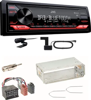 Produktbild von JVC KD-X272DBT Digitalradio Bluetooth USB MP3 FLAC Einbauset für BMW E30 E34 E32