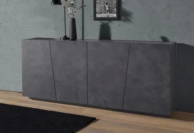 Produktbild von Sideboard Beistellschrank Kommode Anrichte Highboard Schrank "Viterbo II" Schiefer Nachbildung