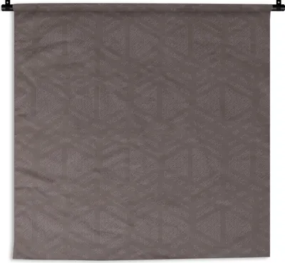 Produktbild von MuchoWow® Wandteppich Wandbehang Muster - Linie - Lila 150x150 cm Tapisserie Dekoration Wandtuch - Wohnaccessoires - Modernes