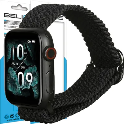 Produktbild von Beline Apple Watch Textilband 42/44/45/49Mm Schwarz