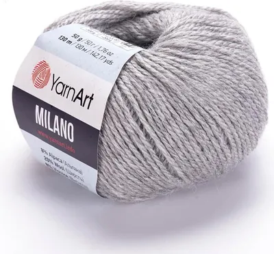 Obrázek produktu pro YarnArt Milano příze 50 g / 130 m - barva 867 šedý melír - pletací a háčkovací příze
