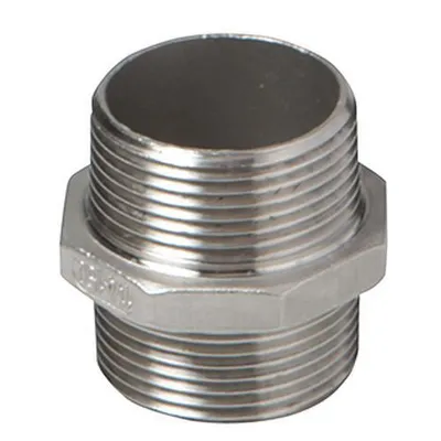 Immagine prodotto di Nipplo doppio Atusa in acciaio inox a/a esterno/esterno n. 280 1/2 pollice (AISI 316) / PN16