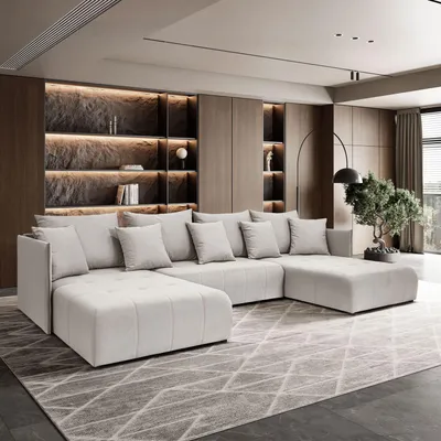 Produktbild von Ecksofa APOLLO U mit Schlaffunktion und Bettkasten Castel 03