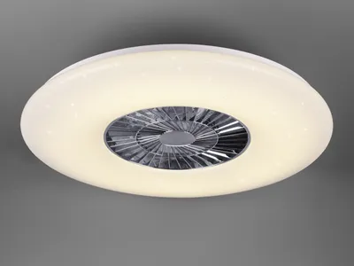 Produktbild von LED Deckenventilator VISBY Chrom/Weiß Ø75cm - R62402906