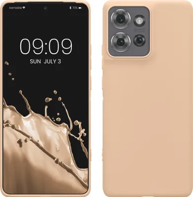 Obrázek produktu pro kwmobile kryt kompatibilní s pouzdrem Motorola Edge 50 - měkké silikonové pouzdro TPU - kryt vhodný pro bezdrátové nabíjení - Pastel Peach