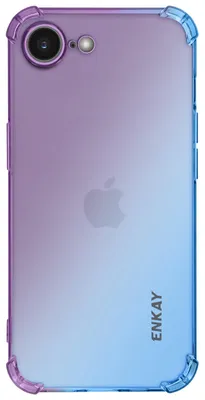 Produktbild von Enkay, Transparente Bumper Hülle iPhone 17e mit Farbverlauf Design, Blau