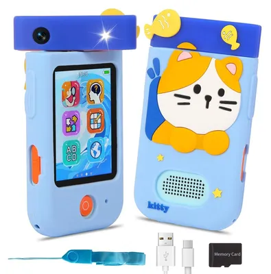 Produktbild von Kinderhandy Kinder Smartphone Spielzeughandy - 180° drehbare Kamera - Touchscreen - 8 GB - Ab 3 Jahren