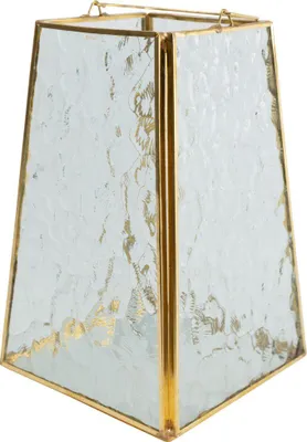 Produktbild von TrendLine Laterne Glas-Metall 22 x 14 cm gold