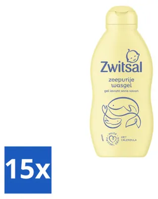 Produktbild von 15 x Zwitsal Baby Waschgel – Zeepfrei – 200 ml - Vorteilspackung - 15 Stücke