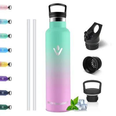Produktbild von Trinkflasche Edelstahl 1000ML, BPA-Frei, Isolierflasche, Auslaufsichere Isolierf