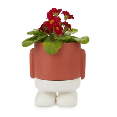 Productafbeelding van Balvi keramische bloempot Mr. Standy, rood