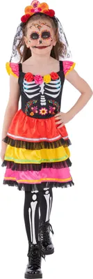 Produktbild von Smiffys - "Fiesta" Kostüm für Kinder, Tag der Toten SM3414 (158-164) (Bunt)