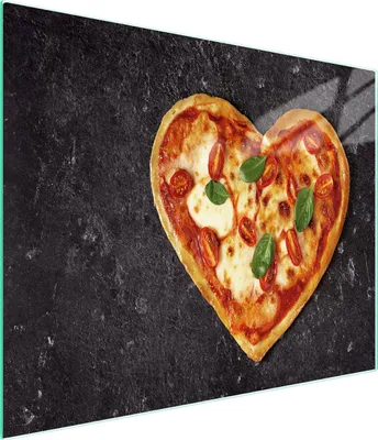 Image de Planche à découper en verre 52x30 cœur