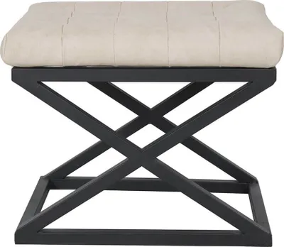 Produktbild von Hanah Home, Capraz - Black, White v2, Sitzpuff, 100 % METALL, Schwarz, 50 x 40 x 42 cm