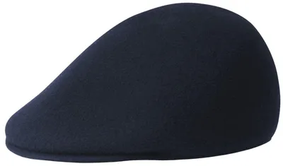 Kangol warme Flatcap Schiebermütze in blau
