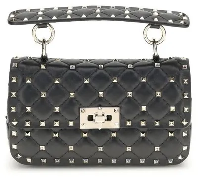 Immagine prodotto di Borsa a mano Valentino Garavani in pelle di vitello nera, modello 9W2B0123NAP_0NO