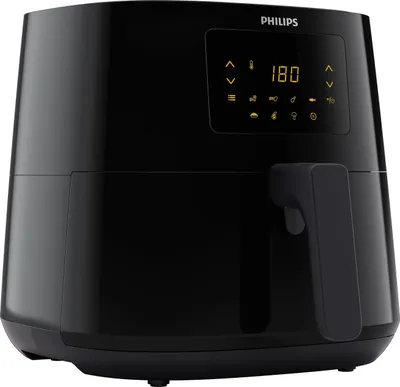 Produktbild von Philips Heißluftfritteuse Airfryer Essential HD9270/90, Schwarz, 1.2 kg, 6.2 l XL-Größe, Touchscreen, energieeffizient, Rapid Air Heißlufttechnologie, Frittieren, Backen, Grillen, Braten, Trocknen, Toasten, Auftauen, Aufwärmen, HomeID App