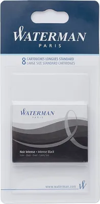 Zdjęcie produktu dla WATERMAN Tintenpatrone Stand. Intense Black 8 Stück Blister