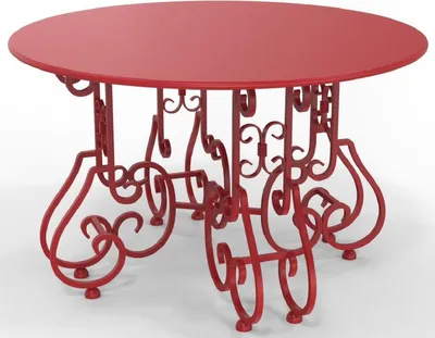Image de Casa Padrino Table de jardin Art Nouveau Ø 120 x H. 73,5 cm - Différentes couleurs - Table ronde en fer forgé pour jardin et terrasse - Meubles de jardin et de terrasse en fer forgé Art Nouveau