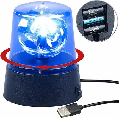 Image de Gyrophare bleu 360° USB ou à piles