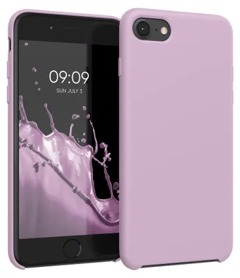 Produktbild von kwmobile Handyhülle für Apple iPhone SE (2022 / 2020) / iPhone 8 / 7 Hülle - Case Silikon - Kabelloses Laden - Schutzhülle Cover in Mauve