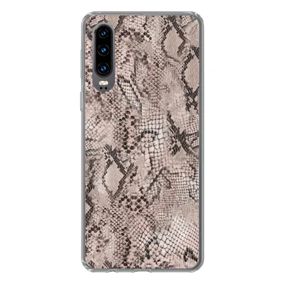 Produktbild von MuchoWow® Handyhülle Schutzhülle Hülle für Huawei P30 Tiermuster - Grau - Schwarz Silikon Softcase Handy Hülle - Kartenbesitzer