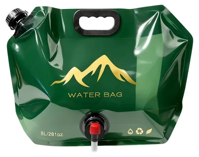 Produktbild von Wasserkanister Faltkanister Trinkwasserkanister - Faltbar - Auslaufsicher - Tragegriff - 8 Liter