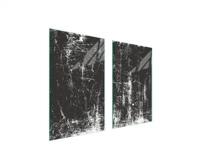 Immagine prodotto di Piastre copri fornelli 2 pezzi 75x52 Copri piano cottura in Vetroceramica tagliere in vetro pezzo nero