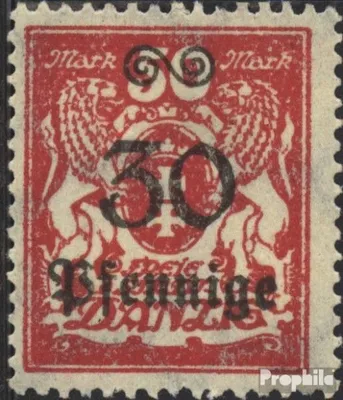 Produktbild von Briefmarken Danzig 1923 Mi 185 Gefälligkeitsentwertung gestempelt Aushilfsausgabe