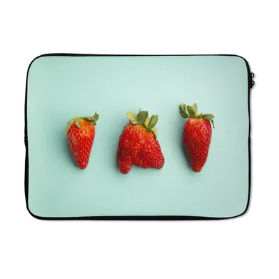 Produktbild von MuchoWow® Laptop Hülle 14 ZollErdbeere - Pastell - Blau Laptoptasche - Laptoptasche - Stoßsicher - Schutzhaube