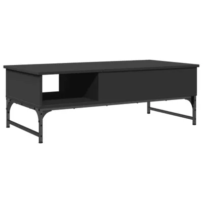 Immagine prodotto di Tavolino Salotto Nero 100x50x35 cm Legno Multistrato e Metallo