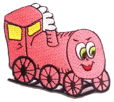 Produktbild von Lokomotive Kinder - Aufnäher, Bügelbild, Aufbügler, Applikationen, Patches, Flicken, Zum Aufbügeln, Größe: 8.2 x 7.6 cm