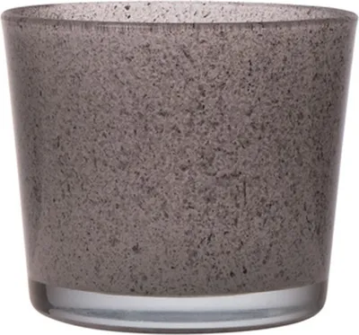 Produktbild von INNA-Glas Glasübertopf Alena Granit, Granit grau, 19 cm, Ø 19 cm - Deko Übertopf