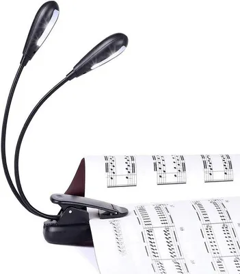 Obrázek produktu pro LED svítilna – osvětlení s 8 LED diodami – flexibilní svítilna s klipem s 360° otočným ramenem – USB svítilna bez blikání – dobíjecí přes USB