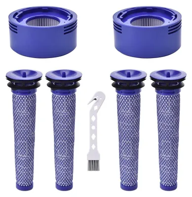 Produktbild von Ersatz Filter für Dyson V8 V7 Animal Absolute Motorhead Staubsauger,2 HEPA-Nachmotorfilter-Kit & 4 Vorfilter Ersatzfilter-kit #965661-01&967478-01