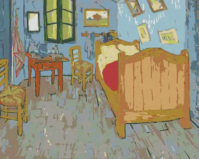 Produktbild von Zuty - Malen nach Zahlen - DAS SCHLAFZIMMER IN ARLES (VINCENT VAN GOGH), 40x50 cm, ohne Keilrahmen