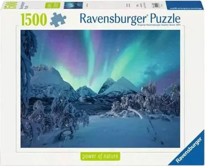 Image de Puzzle Ravensburger « Quand les aurores boréales dansent », 1500 pièces.