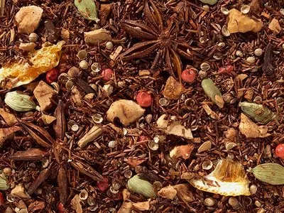 Produktbild von 1 kg  Rotbuschteemischung Weihnachtsduft Orangen-Note aromatisiert
