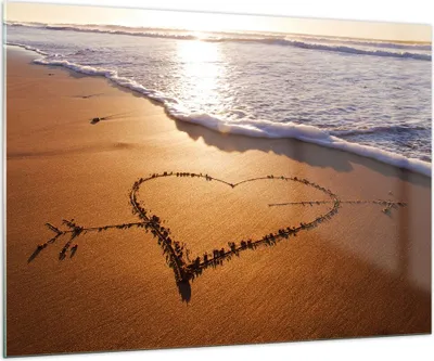 Produktbild von Bilder auf glas - Sommer Meer Sand Strand - 100x70cm - Glasbilder - Wandbilder - Kunstdruck - zum Aufhängen bereit - Wanddekoration aus Glas - Glas Bilder - Wandbild auf Glas - GAA100x70-3163