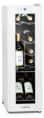Image de Klarstein Cave a Vin, Caves à Vin de Conservation de 32L, Porte en Verre, Cave a Vins à Zone Unique, Bar Int/Ext, Frigo Vin, Armoire a Vin, Cave a Vin de Vieillissement, Cave à Vin 12 Bouteilles