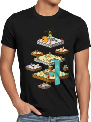 Produktbild von BaumwolleCloud Links Dungeon Herren T-Shirt wild the breath of snes
