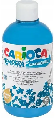 Obrázek produktu pro Carioca, temperová barva, světle modrá, 500 ml, 1 kus
