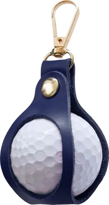 Produktbild von Golfballtasche mit Clip, zum Anklammern an die Hose, rutschfester Golfballhalter aus Kunstleder, Golf-Organizer mit Metallschnalle, Golfballträger